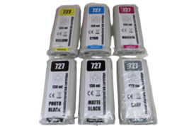 6 Compatible 130ml 727 ink cartridge for HP Designjet T920,930,1530,2500 - £113.85 GBP
