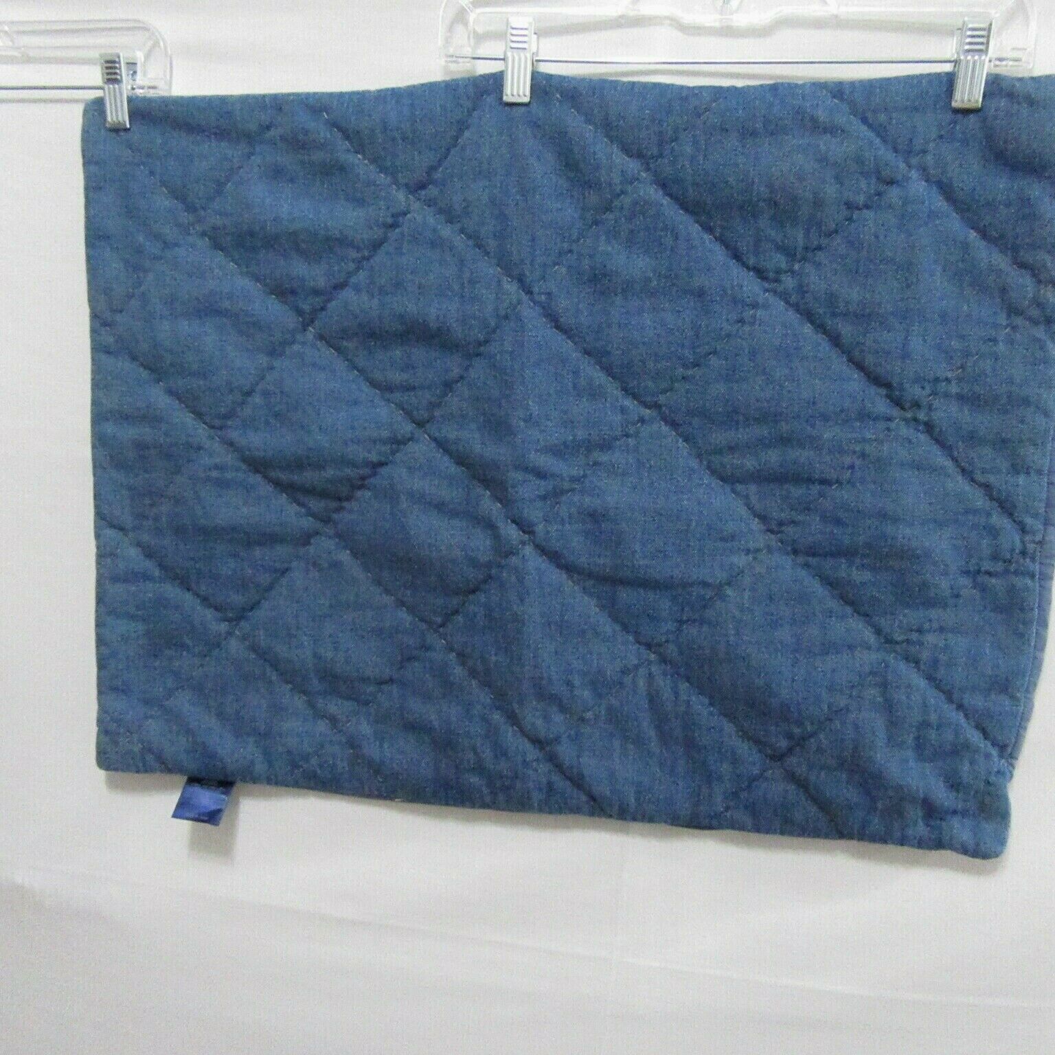 WOOLRICH PickStitch Blue Denim Cotton 3PC Twin Quilt with Shams