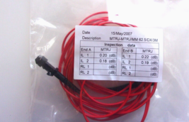 NEW 3M RED FIBER OPTIC CABLE REF #DHH0449 MTRJ MTRJ MM 62.5 DX 3M - $9.94