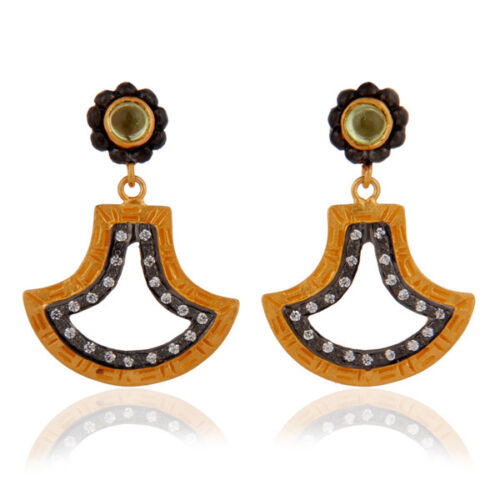 Pear-Shape Simulated Tourmaline Cubic Zirconia 925 Sterling Silver Stud Earrings Item image 11