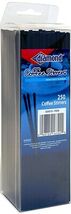 250 Coffee Cocktail 7" BLACK rOund Plastic STIRRERS Bar straws DIAMOND 1... - $22.95