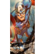 Marvel AVENGERS ASSEMBLE Christmas Stocking Blue Satin Cuff 3 D Holographic - $17.85 CAD