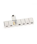 Bey Berk Chrome Plated and Plastic Lined Pill Box with Days of the Week - $47.95