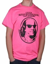 Team Phun Neon Pink The United States of Fun Benjamin Sunnies T-Shirt NWT - $32.88