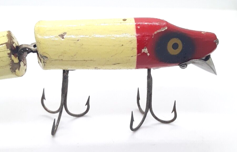 Heddon Vintage Fishing Lure Red White Joint and 14 similar items Heddon Vintage Fishing Lure Red White Joint and 14 similar items