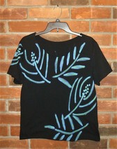 Funky Abstract Art Hand Painted Raw Edge T-shirt Top Shirt Unisex Size S - $30.00