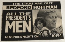 All The President’s Men Tv Guide Print Ad Robert Redford Dustin Hoffman ... - $5.93