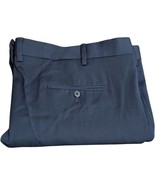 GS Perfect Mens Pants 50x30 Navy Blue Straight Cuffed Ends Stretch Waist - $41.58