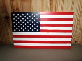small painted plywood US flag - $15.00