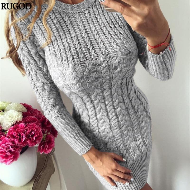 Autumn Winter Warm Sweater Dress