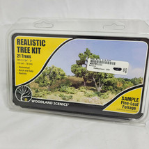 Woodland Scenics TR1111 Pack of 21 - 0.75&quot; - 3&quot; Medium Green Realistic Tree Kits - £17.13 GBP