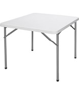 3 Ft Heavy Duty Portable Plastic Folding Table Square Card Utility Table... - $88.99