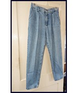 VINTAGE LEE PLEATED DENIM 90s BLUE JEANS WOMENS 6P-8P PETITE (24X27) - $24.00