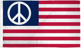 US Peace Sign Flag United States America USA 3x5 ft American Anti-war Pacifist - £10.93 GBP