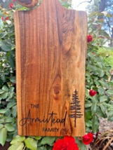 Personalized Cutting Board Large Pine Tree 18&quot;x 8 1/2&quot; House Warming Gift - $641.78 MXN