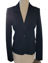 Tory Burch Large Black One Button Blazer Designer Jacket with Pockets Si... - $74.79
