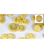 Set of Die Cast Metal Blazer Buttons W129-GOLD Gold Colour 3L/7S ø20mm ø... - £14.11 GBP