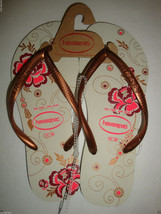 New Havaianas Women&#39;s Flip Flops Sandals Multi-Color Floral Print Size 11/12 - £21.79 GBP