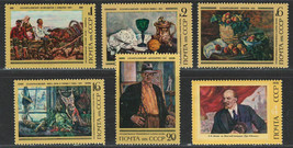 RUSSIA USSR CCCP 1976 VF MNH Stamps Set Scott #4422-26,4419 Painting Konchlovsky - £2.12 GBP