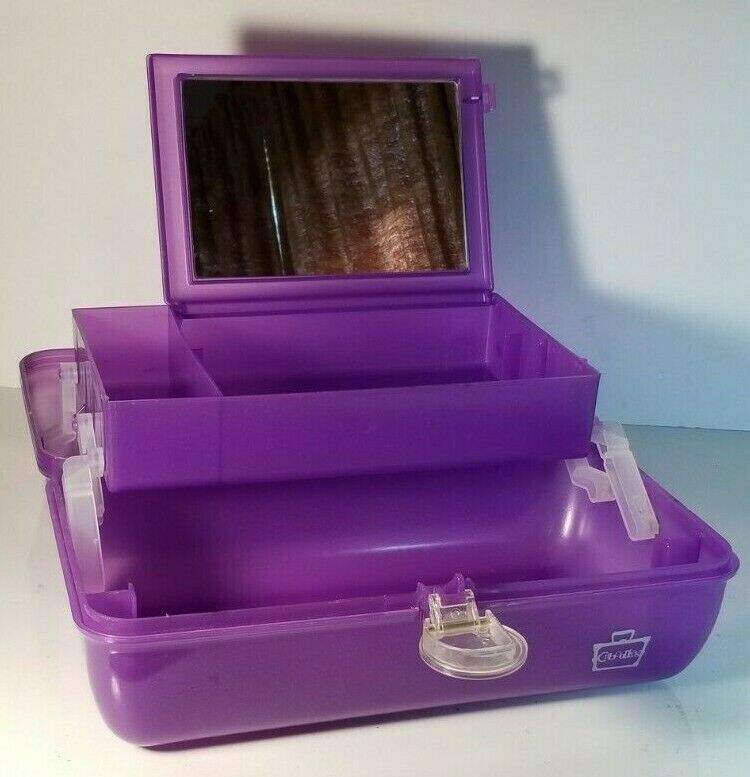 Primary image for Vintage Caboodles Lavender Purple Makeup Case Organizer Model 5622 Clean
