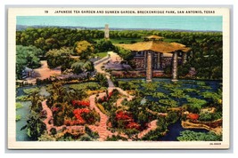 Sunken Gardens San Antonio Texas TX UNP Unused Linen Postcard E19 - £2.33 GBP
