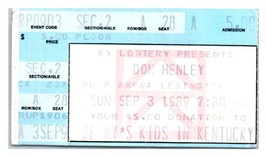 Don Henley Concert Stub September 3 1989 Lexington Kentucky - £19.77 GBP