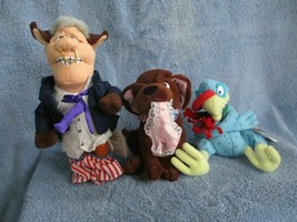 LOT OF 3 IDEA FACTORY MEANIES PLUSH TOYS BULL CLINTON BUDDY THE DOG COLD... - $6.95