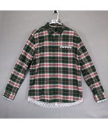 Line of Trade Women&#39;s L Plaid Cotton Flannel Button Up Shirt, Lace Trim ... - $568.63 MXN