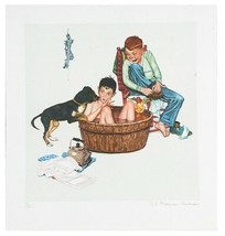 &quot;Lickin&#39; Good Bath&quot; by Norman Rockwell Lithograph on Arches Paper Ettinger Inc. - £751.79 GBP