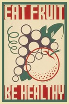 13656.Decor Poster print.Room Wall art design.Eat Fruit.Be Healthy.Kitchen - £12.71 GBP+