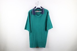 Vintage 90s Streetwear Mens Medium Faded Baggy Thermal Waffle Knit Polo ... - $44.50