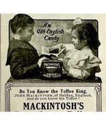 1904 Mackintosh Extra Cream Toffee Advertisement Candy Ephemera 4 x 2.25&quot; - $9.99