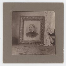 Antique Circa 1900s Cabinet Card Portrait of a Portrait of a Lovely Olde... - $15.79