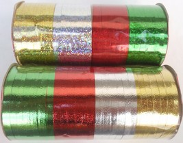 CHRISTMAS FOIL & HOLOGRAPHIC CURLING RIBBONS 3/16" X 240"  SELECT: Ribbon - £2.36 GBP - £3.94 GBP