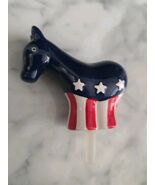 Nora Fleming Retired DEMOCRATIC DONKEY Mini Red White &amp; Blue - $1,447.03 MXN