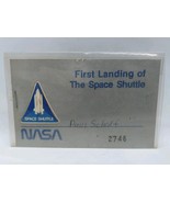 Vintage NASA First Launch of The Space Shuttle Badge #2746  - $247.49