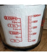 Anchor Hocking Oven Originals 2 Cup Glass Measuring Cup Red Imprint Hand... - $20.97 CAD