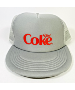 Diet Coke Coca-Cola Hat Mesh Trucker Hat Gray Promotional Cap Snapback E... - $10.63