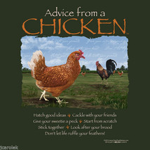 T-shirt Chicken Advice Farm Country Hen Rooster Unisex S M 2XL NWT - €17,67 EUR