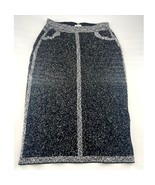 Milano Pencil Skirt Womens Medium Black Midi Career Workwear Stretch Bus... - $19.80 CAD