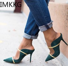 Women High Heels Shoes Slip On Summer Shoes Pointed Toe Woman Slides Outdoor Fem - £41.71 GBP