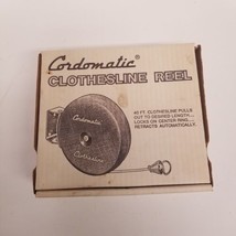 Vintage Cordomatic Clothesline Reel Model CR-40, 40&#39; Line, NOS - £30.50 GBP