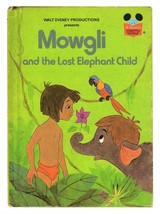 VINTAGE 1978 Disney Mowgli and the Lost Elephant Child Hardcover Book  - £11.59 GBP