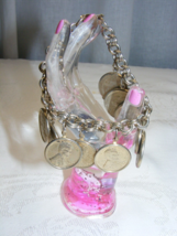 Vintage 7&quot; Silvertone Chain Link Bracelet 1957 One Cent Pieces Bezel Set... - $826.85 MXN