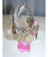 Vintage 7&quot; Silvertone Chain Link Bracelet 1957 One Cent Pieces Bezel Set... - €37,99 EUR