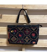 EGO Embroidered Colorful Floral Pattern Purse Satchel KG - $470.41 MXN