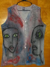 Sostanza Vest Hand Painted on By Tammy Ranay Originals 35546 size 18  - £39.82 GBP