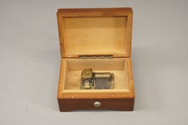 Antique Reuge 18 Note Music Box Brahm's Lullaby Switzerland Wood Box - $64.50