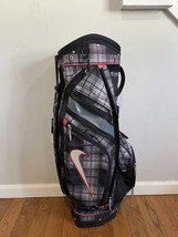 Rare Nike Golf Golfing Club Bag 14 Way Slot Cart Caddy Plaid RN 56323 CA... - $233.63