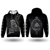 Viking Hoodie Nordic Symbol Valknut Adults and Youth - £39.30 GBP